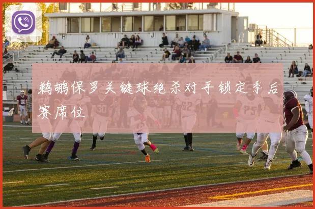 鹈鹕保罗关键球绝杀对手锁定季后赛席位